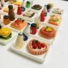 1 Set Dollhouse Miniature 1:12 Toast Bread Jam Plate Set Food for Blyth Barbies OB11 Doll House Decor Kitchen Toys 3