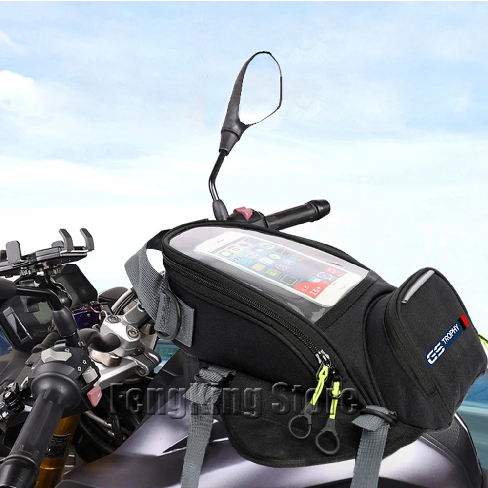 대형 스크린 내비게이션 연료 탱크 가방, BMW R 1250 GS 트로피 오토바이 마그네틱 라이딩 백