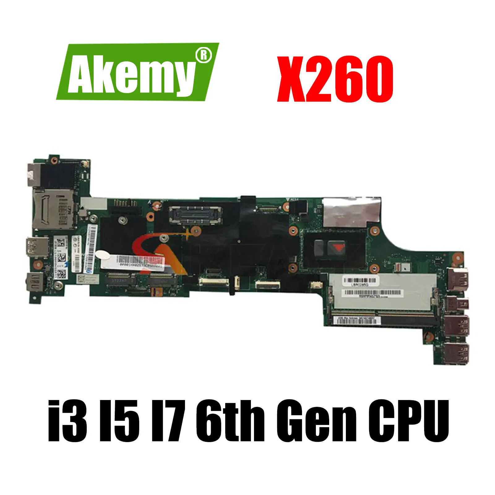 X260 Nm-A531 Scheda Madre Per Lenovo Thinkpad X260 Nm-A531 Scheda Madre Del Computer Portatile Con Cpu I3 I5 I7 Di Sesta Generazione