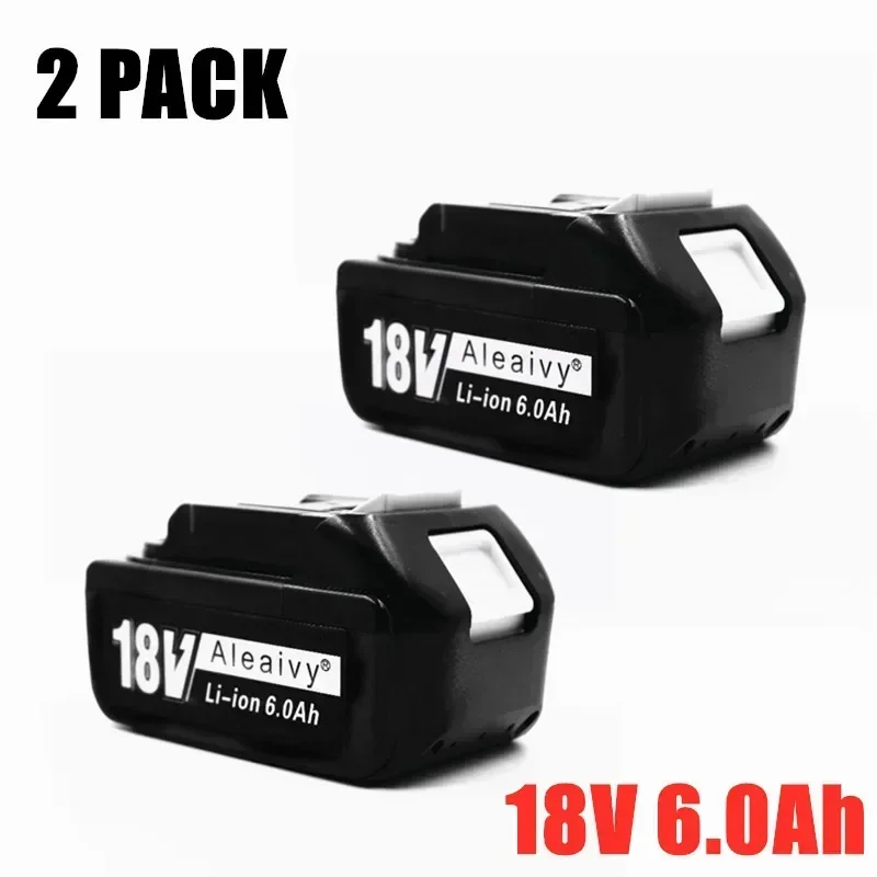 

2 Pack BL1860 18V 6000mAh Rechargealbe Battery for Makita 18V BL1830B BL1860B BL1840B BL1815 LXT-400 battery