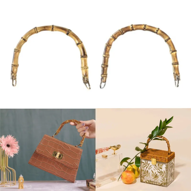 

U Shape Bamboo Handles Purse Handles Handbag Handle for Bag Making Purse Handle Replacement