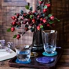 Nordic Natural Agate Stone Flake Texture Transparent Multi-color Coaster Insulation Pad Jewelry Display Tray 3