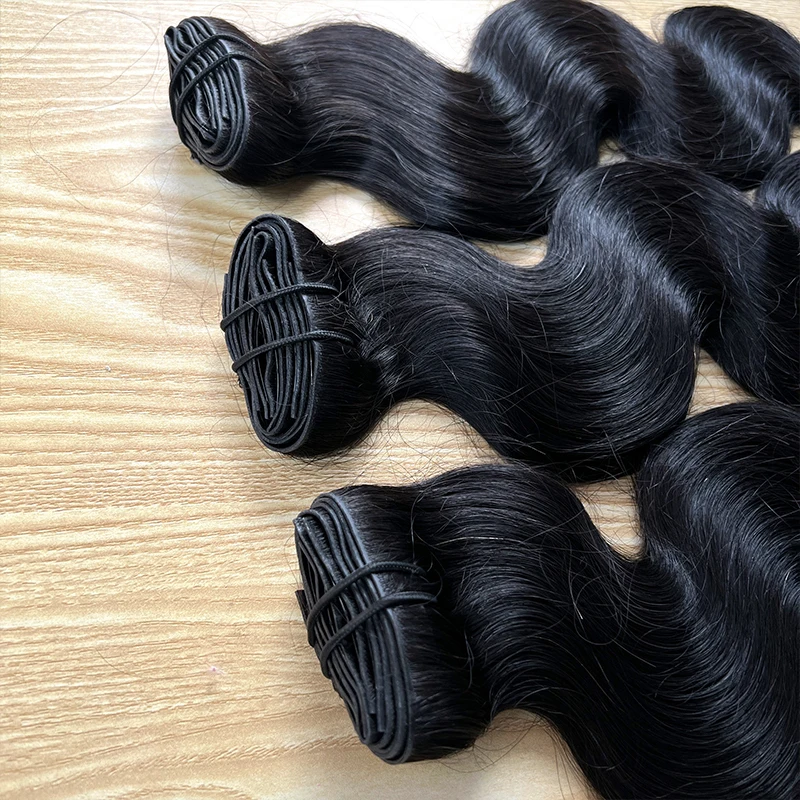 15A Body Wave Clip in Hair Extensions Natural Black Color 100% Unprocessed Raw Human Hair Clip in Extensions 7Pcs/Set 120g