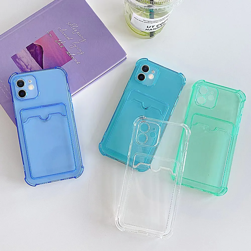 Card Bag Wallet Clear Soft Case For Xiaomi Redmi Note 8 9 9s 10 10s 11 11s 12 12s 12 Pro Plus 5G Redmi 9A 9C 10A 10C Cover - 2