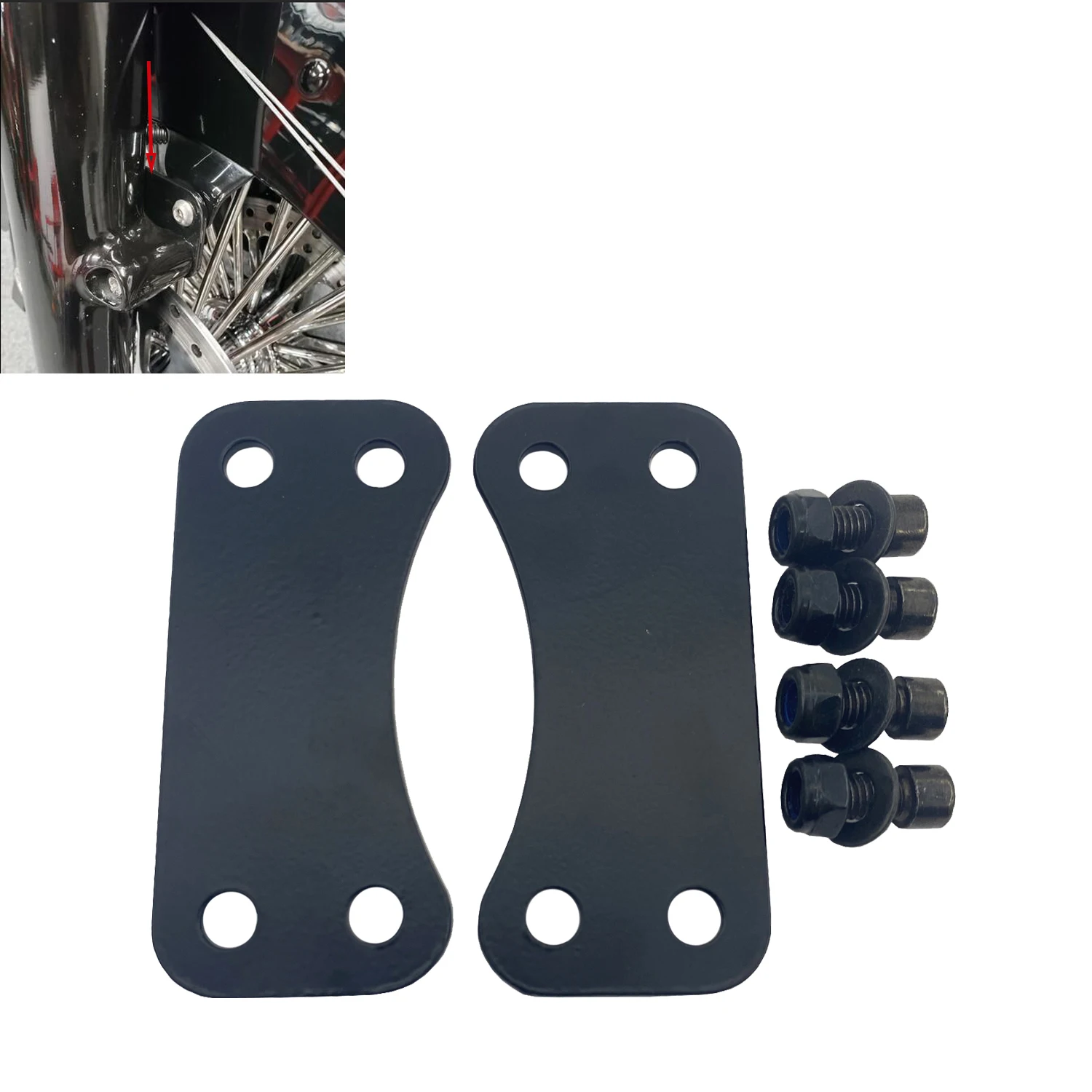 Adattatore Distanziale Per Staffa Di Sollevamento Del Parafango Della Ruota Anteriore 21 "Per Modelli Harley Touring 2014-Later