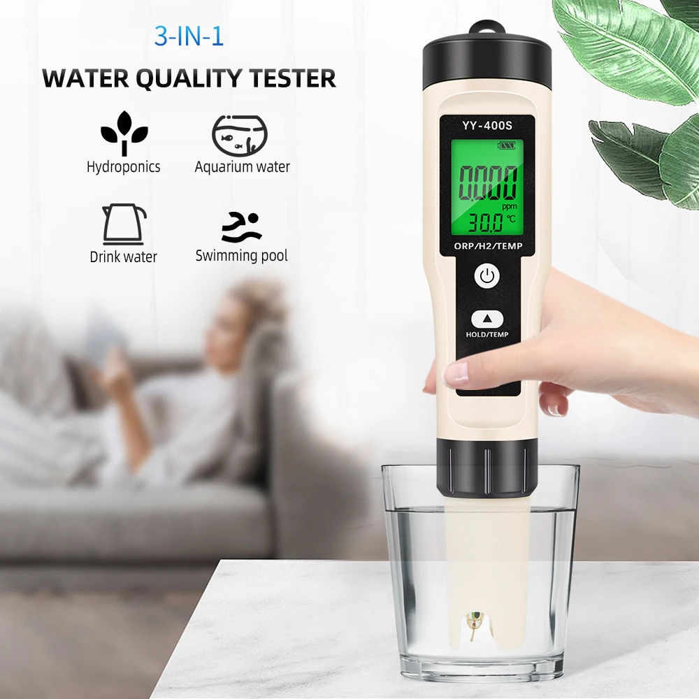 3 in 1 ORP H2 Temp Meter Professional Hydrogen Ion