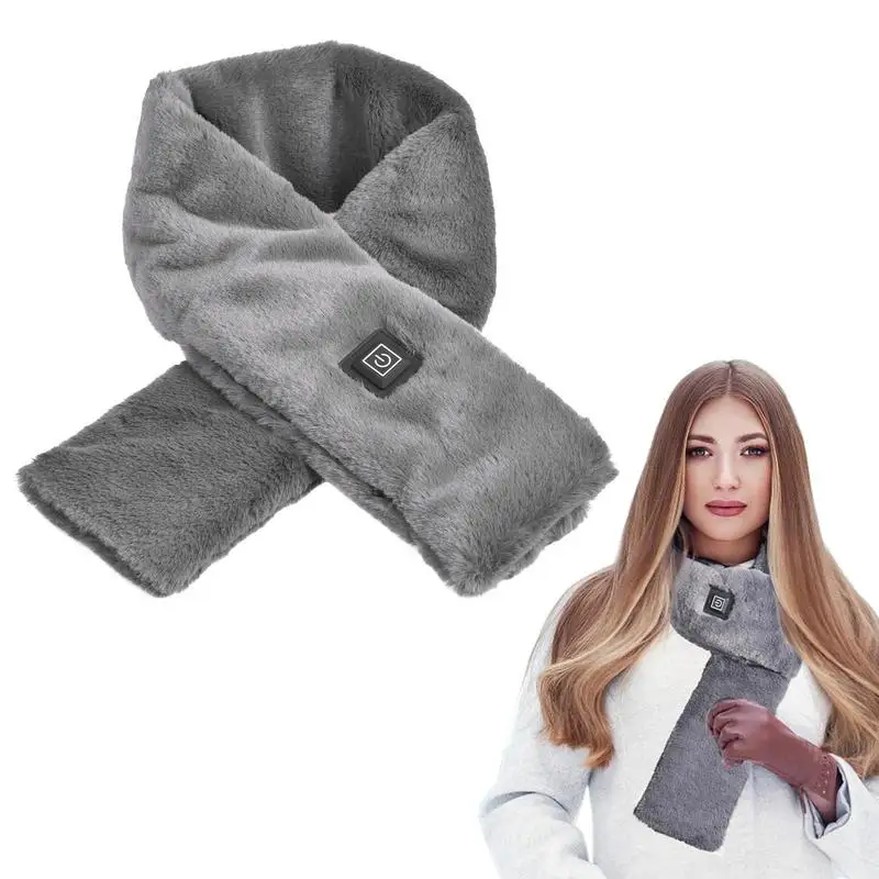 

Electric Warm Scarf Heating Neck Warmer Soft Heated Neck Wrap Electric Heating Neck Warmer With 3 Heating Levels Sports Scarf