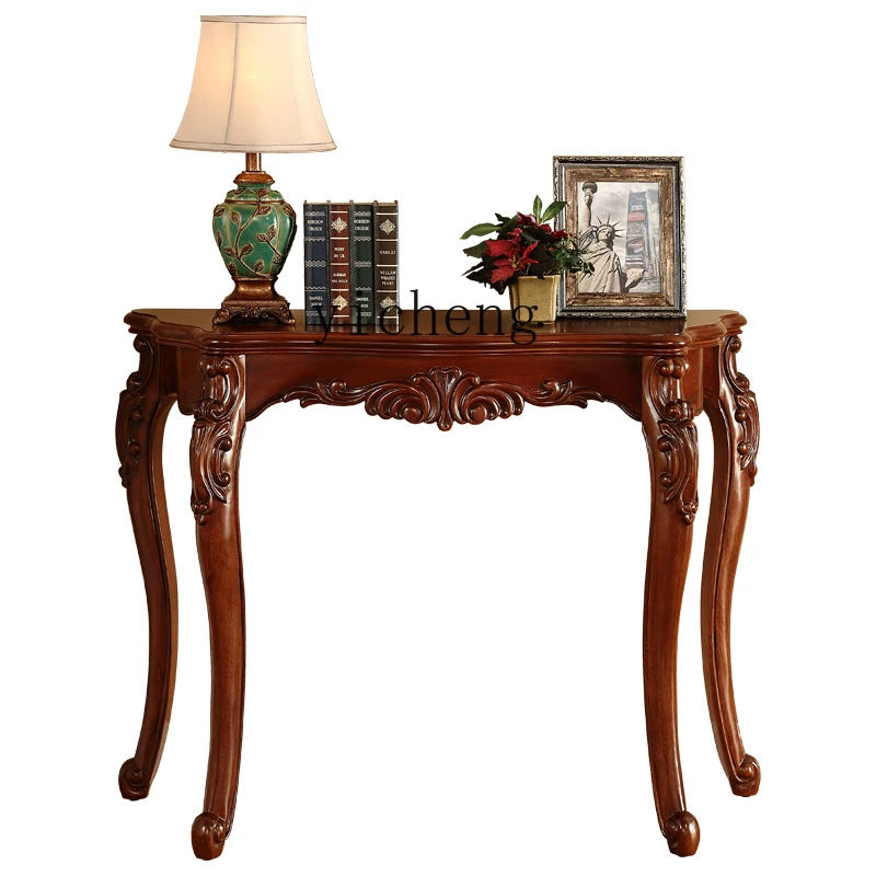 

YY European Style Console Tables Long Table against the Wall Light Luxury Hall Cabinet Hallway Side Table