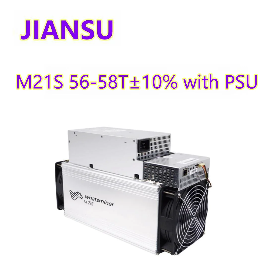 Whatsminer M21S 56-58T ± 10% Bitcoin Btc Miner Usato High Hashrate Blockchain Miner Whatsminer Asic Miner M21S