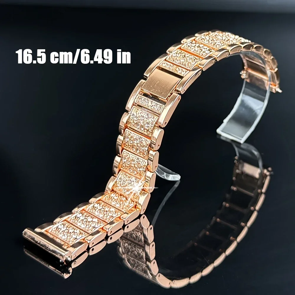 Diamond Link Metal Bracelet Strap, 20mm/22mm,
