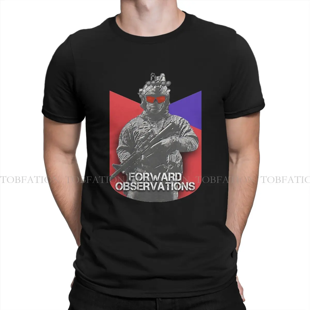 

Forward Observations Group Newest TShirt for Men Army Round Collar Basic T Shirt Hip Hop Birthday Gifts Streetwear 6XL