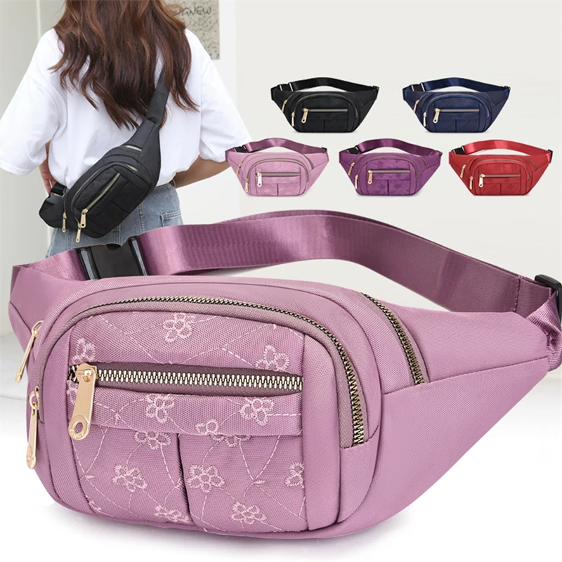 Women's waist bag Oxford Cloth Waterproof Belt Bags Designer Crossbody Chest Bag Female Fashion Fanny Pack Banana Hip Purse