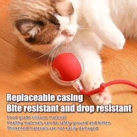 1PC Jouet intelligent pour chat, balle roulante automatique, queue factice, rechargeable, jouet interactif électrique pour animaux de compagnie, entraînement pour chat, imitant une queue de souris 2