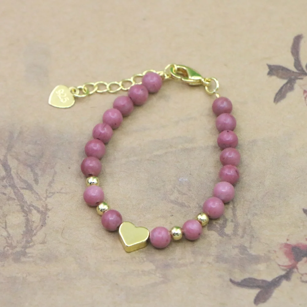 Natural Stone Bead Bracelet for Girls - High Quality Lobster Clasp Jewelry Gift