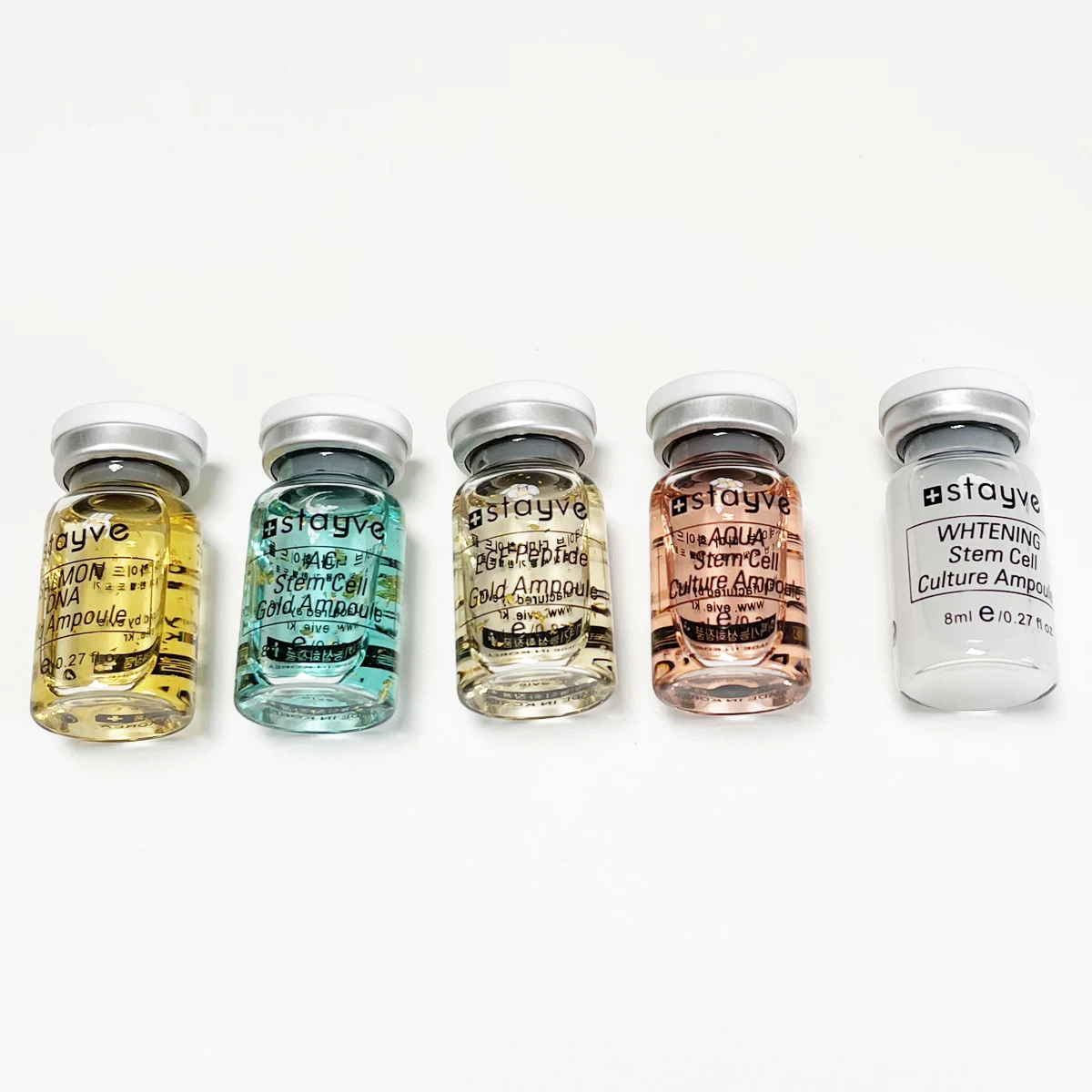 5 PCS/Set Hyaluronic Acid Facial Serum Ampoule Essence EGF Peptide Brighten Anti-Wrinkle Acne Skin Face Rejuvenation Care Beauty
