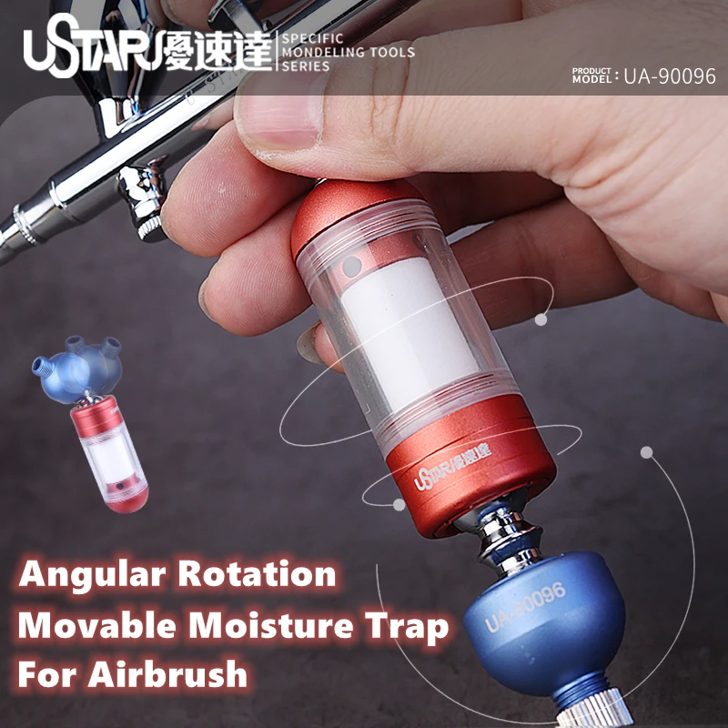 Alloy Multi-Angle Movable Moisture Trap For Airbrush U-star Easy Operation