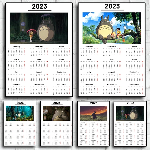 Cartaz Do Calendário Do Filme De Desenho Animado Japonês 2023 - Adesivos De  Parede - AliExpress