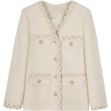 

High quality Ladies tweed Jacket Women short Autumn net red elegant Jacket 2021 new French Temperament retro dignified Jacket