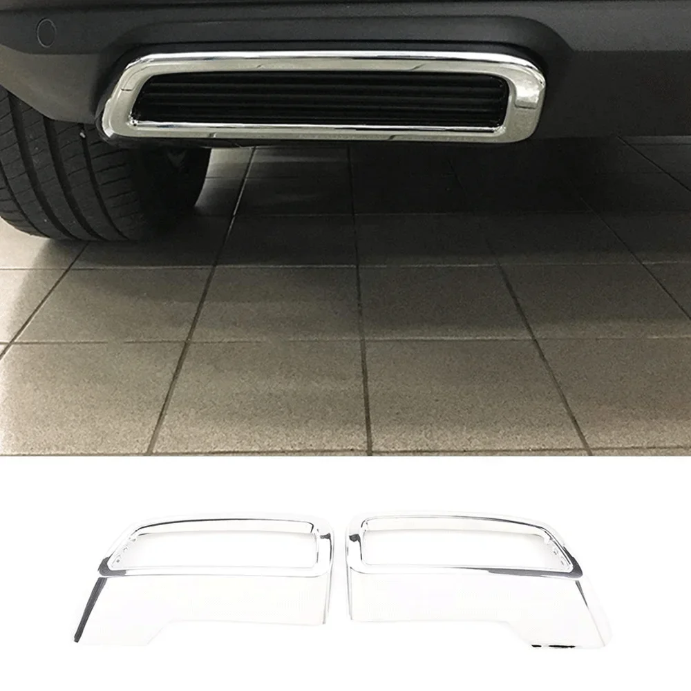 Cubiertas De Escape Para Peugeot 3008/5008 Allure 2017-2023 – ABS Cromado, Instalación Con Cinta Adhesiva