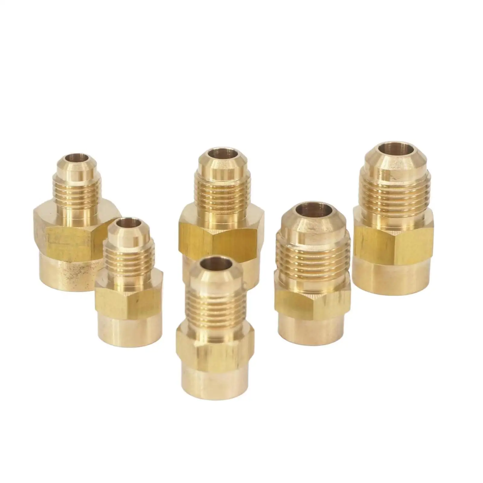 Pipe Fitting Water Pipe Fitting Hose Pipe Fitting Flare Thread 7/16" 5/8" 1/2" UNF Male x 1/8" 1/4" 3/8" NPT Female Brass SAE 45 Degree Pipe Connector Fitting Adapters