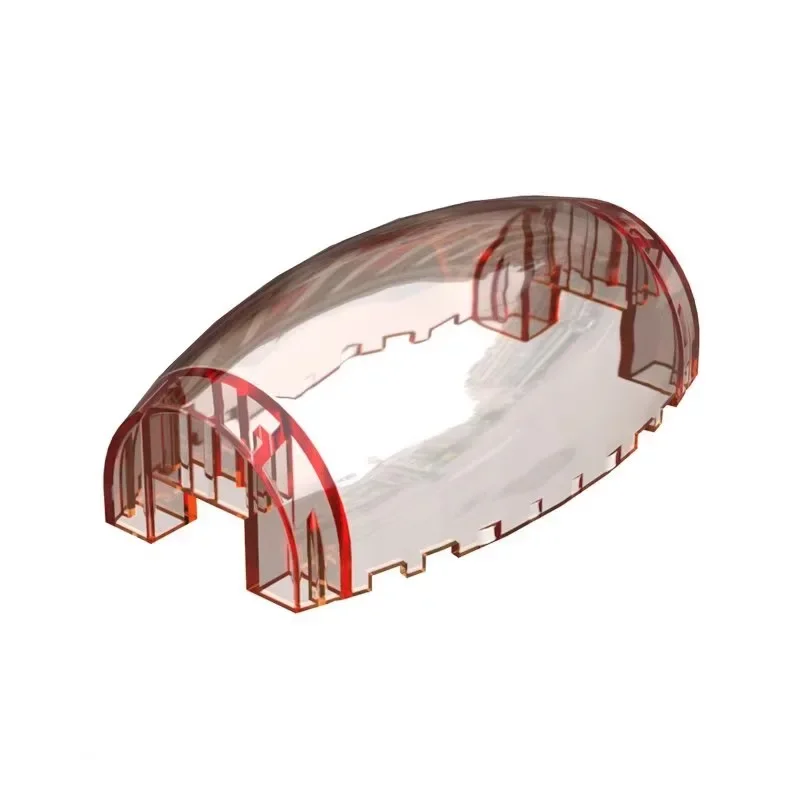 [4개입]【50g】모델 10312-50986 10X4X3 곡선형 조종석 유리, 어린이 DIY STEM 빌딩 블록 장난감, MOC 제작자들을 위한 선물