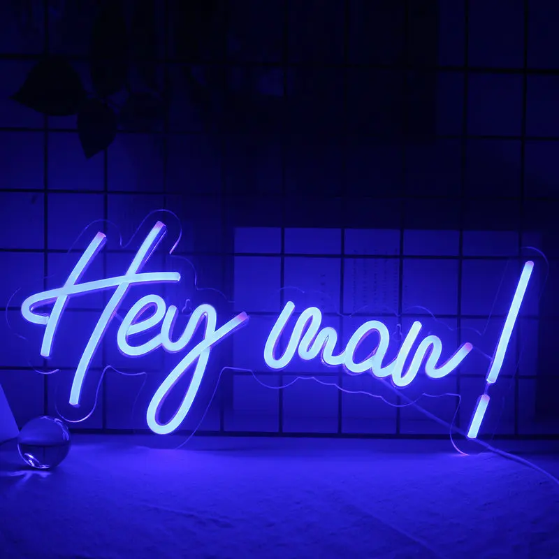 

Wanxing Neon Led Neon Sign Blue Wall Hanging Art Neon Light For Party Bar Shop Store Home Bedroom Room Decor USB Powered Supply