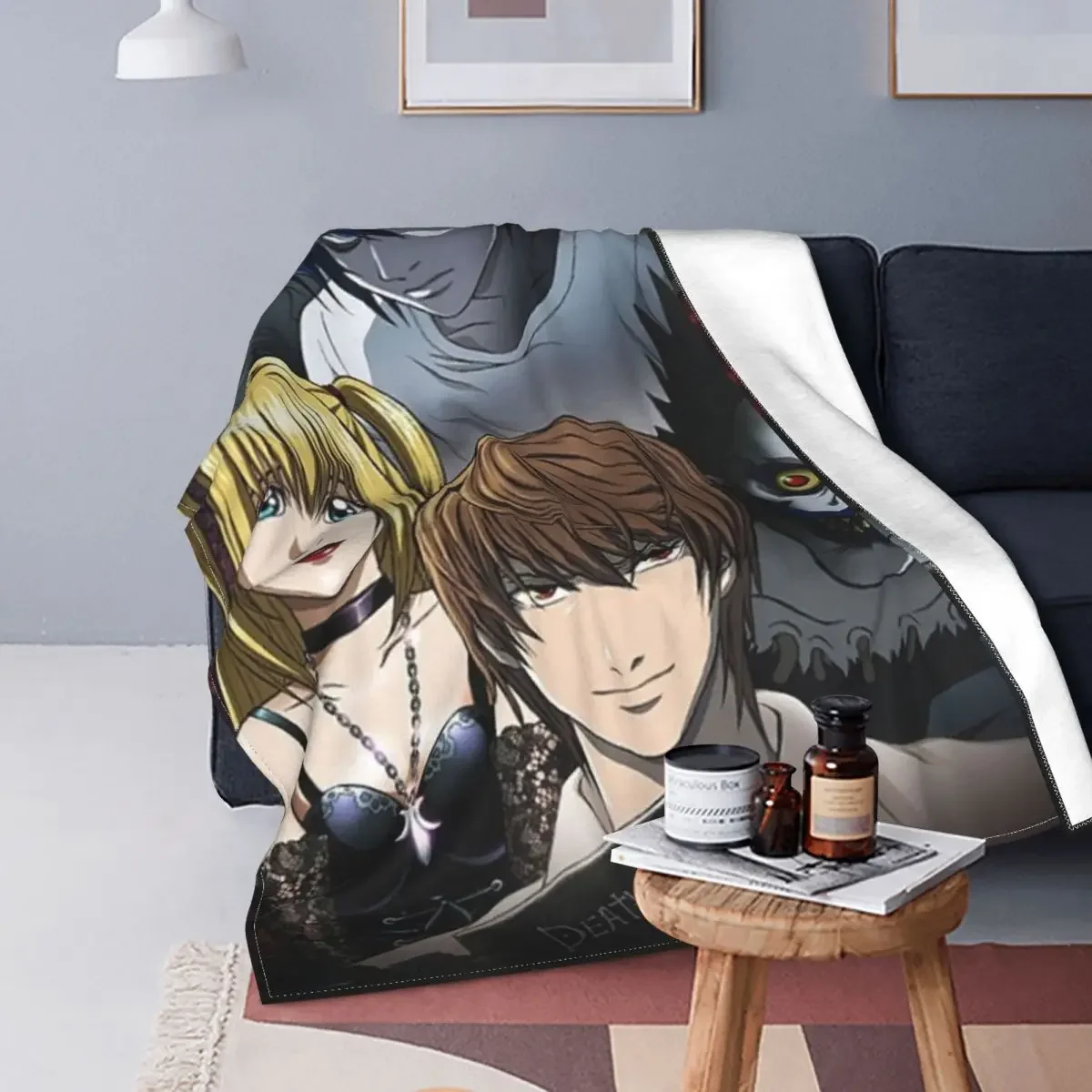 

Фланелевое Одеяло в стиле аниме «Death Note», мягкое покрывало с японским аниме Shinigami, для кровати, путешествий