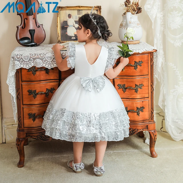 Vestido do bebê bonito arco recém-nascido vestidos da princesa para o bebê  1 ano vestido de aniversário da criança infantil vestido de festa vestido  de batismo - AliExpress