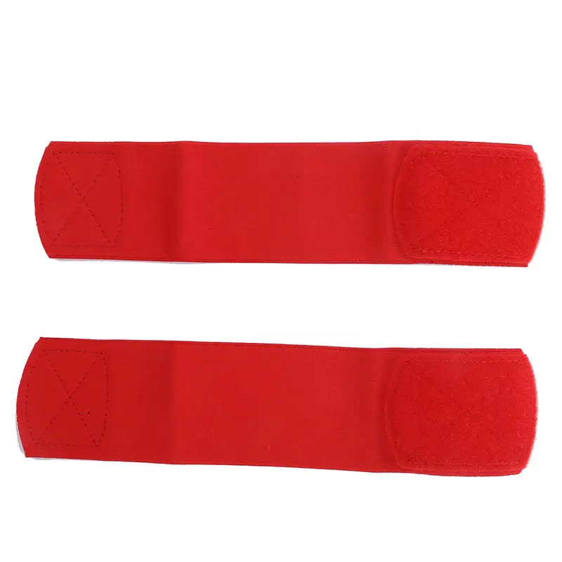 Polyester-Schienbeinschutz, fester Verband, verstellbar, Schwarz, Rot, Blau, Weiß, fester Riemen, rutschfest, atmungsaktiv, Fußball-Knöchelschutzgürtel – Detail 27