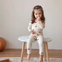 1-6T enfant en bas âge enfant bébé garçon fille vêtements ensemble coton infantile Homewear haut décontracté pantalon costume enfants 2 pièces pyjama ensemble tenue 2