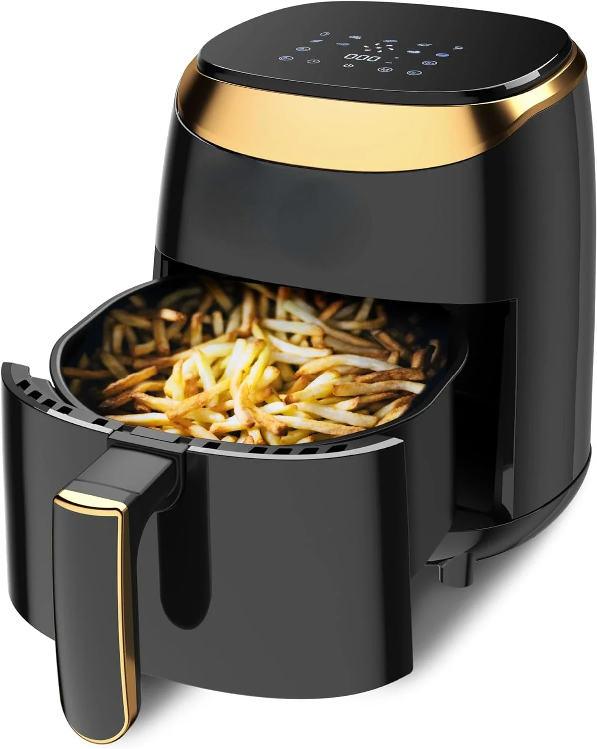 

Compact 4.2 Quart Air Fryer with 9 Cooking Functions, Nonstick Stainless Steel, Dishwasher-Safe, Oil-Free - Small Oven for Healt