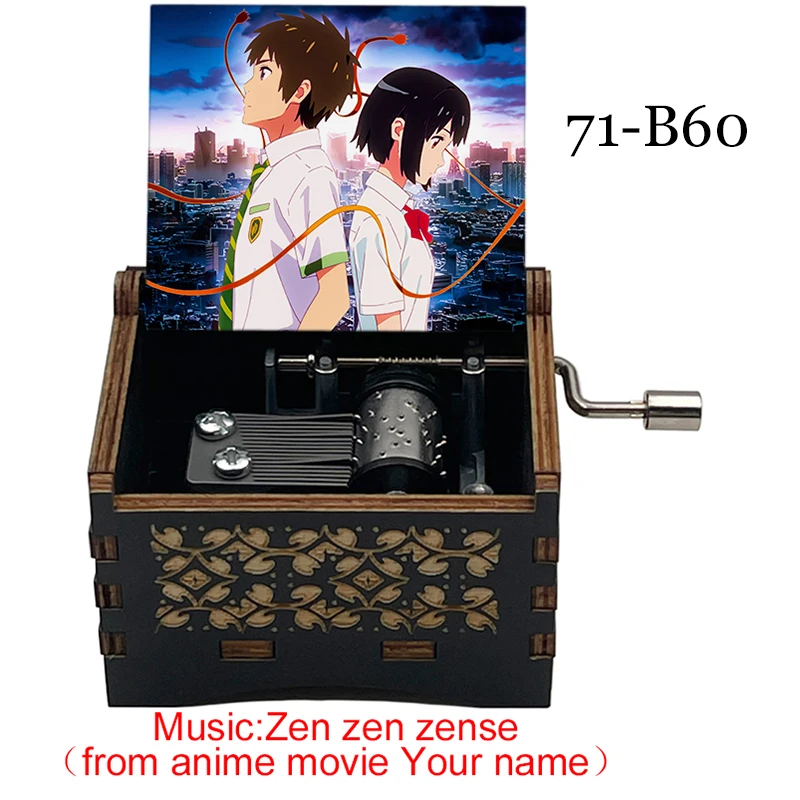 Zenzenzense music from anime movie Your name Kimi no Na wa Music Box Hand Birthday Christmas Gift Casket office Decoration