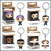 Funko POP Keychain The Office Michael Pam Beesly Kevin Malone Anime Cartoon Mini Action Toy Figures Pendant Keychains Kids Gifts 1