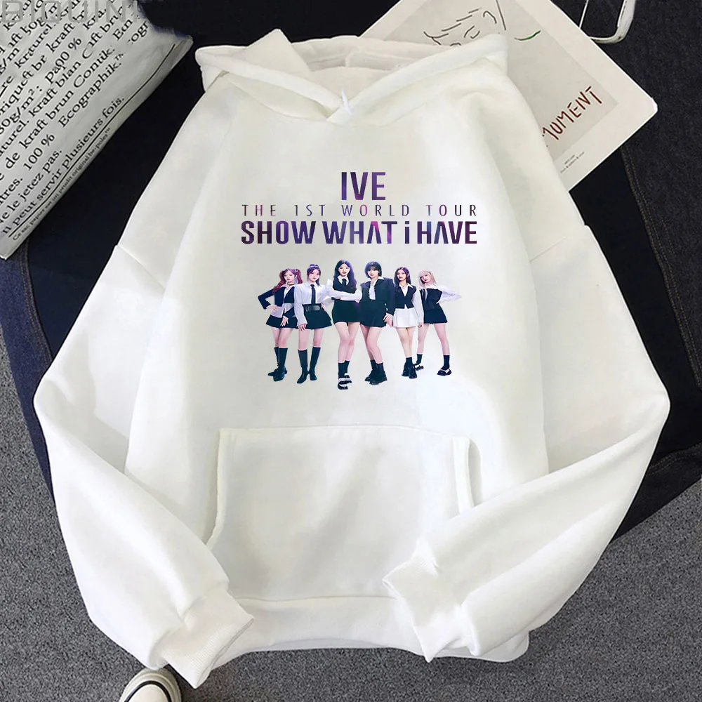 

IVE 2024 The 1ST World Tour Show What I Have Hoodies Hip Hop Long Sleeve Sweatshirts for Men Women Fashion Clothes Unisex Tops