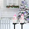 Snowman Yard Stake Solar Powered Snowman Lights Waterproof Solar Christmas Decorations Outdoor Solar Energy For Christmas 3
