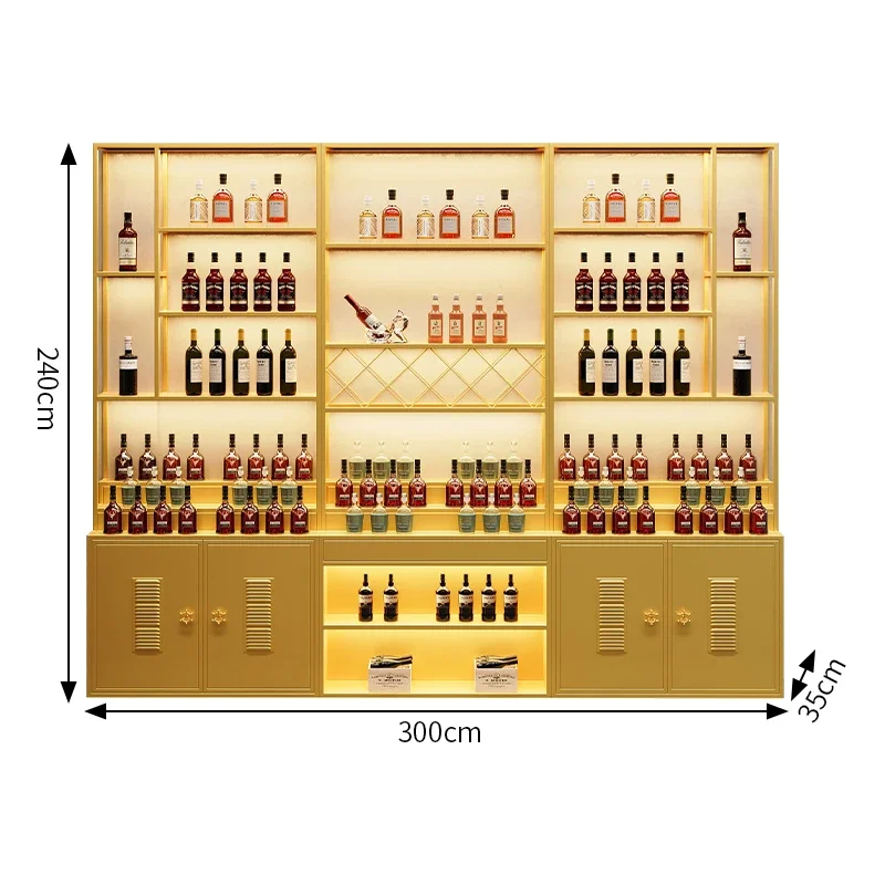 Wine Bar Cabinet Counter Whiskey Liquor Display Drinks Wine Cabinets Portable Refrigerated Cellar Living Room Cabinets