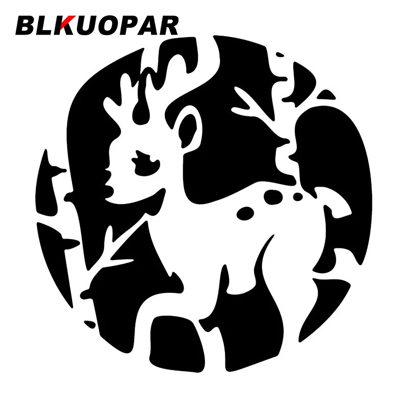 

BLKUOPAR северный олень в березовом лесу с деревьями клипарт автомобильные наклейки Солнцезащитная Водонепроницаемая наклейка Забавный ноутбук автофургон Автомобильная этикетка