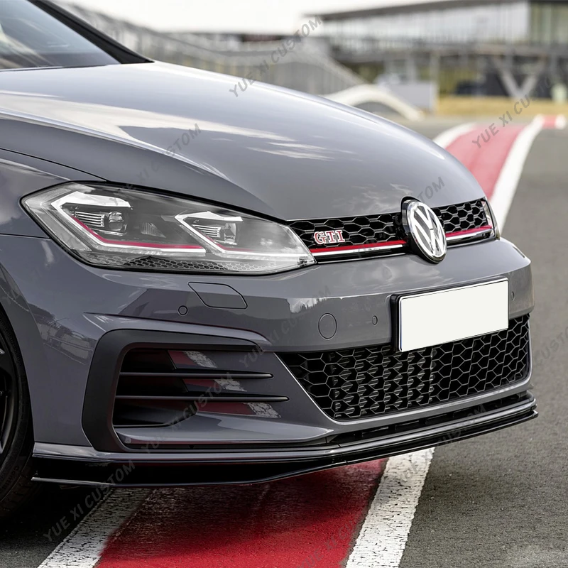 Per Volkswagen Golf 7 Lifting Mk7.5 Gti Tcr 2017-2020 Car Front Bumper Splitter Lip Spoiler Diffusore Guard Cover Body Kit