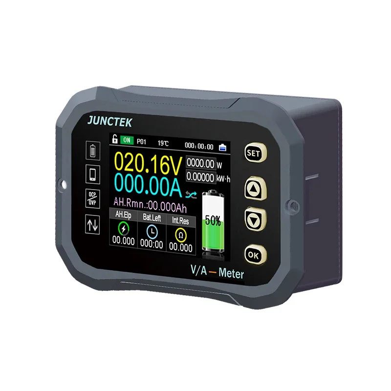 Battery Monitor Bluetooth KG140F DC 0-120V 100A 400A Battery Tester Voltage Current VA Coulomb Meter Capacity Indicator