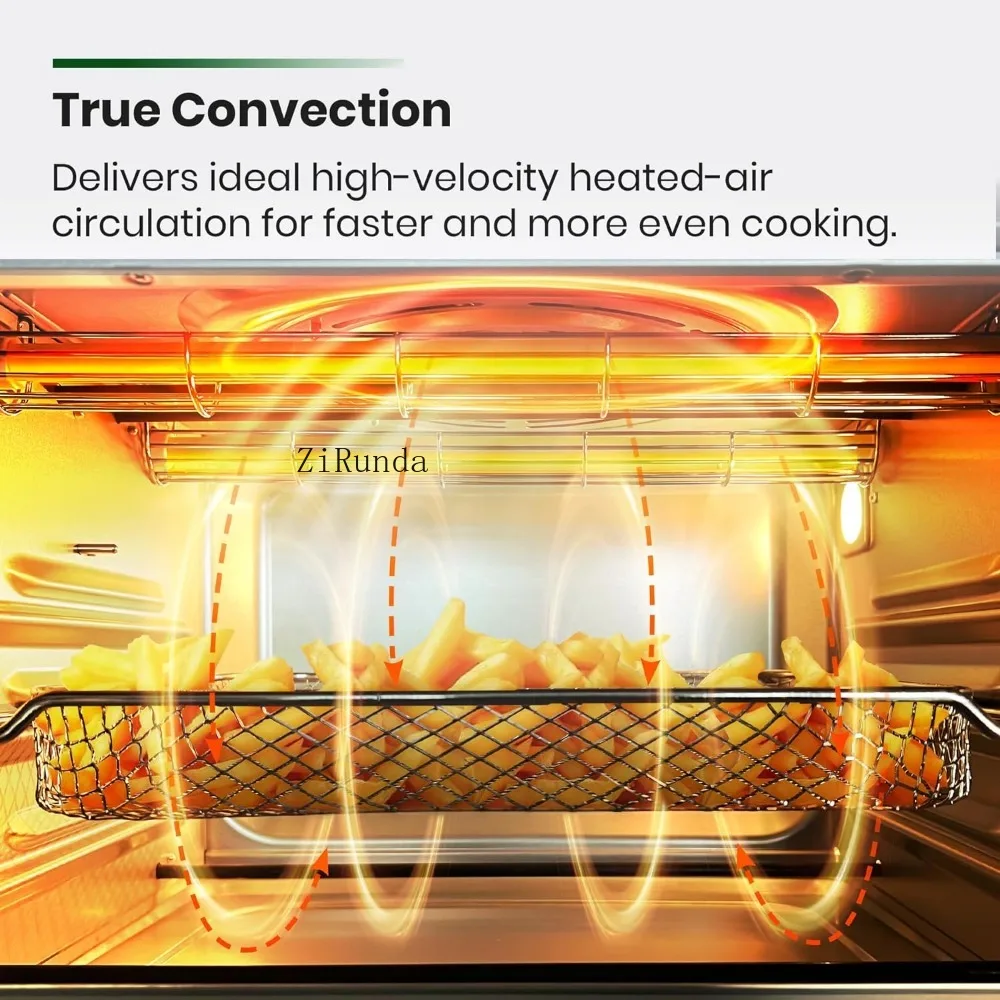 Infrared Heating Air Fryer Toaster Oven, Large Countertop Convection Oven 10-in-1 Combo, Easy Clean, with Recipe Book, 26.3 Qt 4