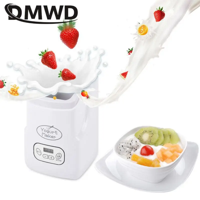 1L Automatic Yogurt Maker Temperature adjustable Multifunctional Leben Rice Wine Natto Caspian yogurt Fermenter With Timer EU US 6