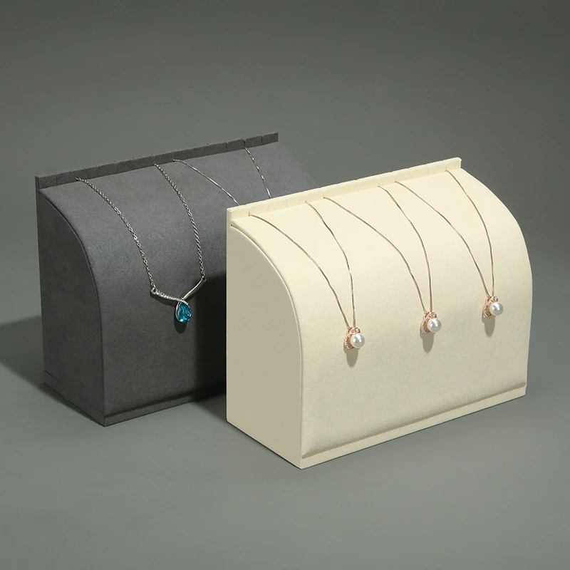 

New creative arched microfiber necklace stand jewelry display stand necklace pendant jewelry jewelry display props