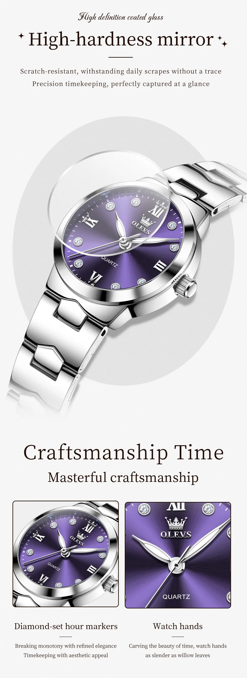 OLEVS Orologio da donna 3735 - Dettaglio quadrante