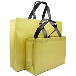 Solid Color Non-woven Waterproof Shopping Bag Reusable Eco-friendly Shopping Pouch Portable Practical Travel Storage Handbag