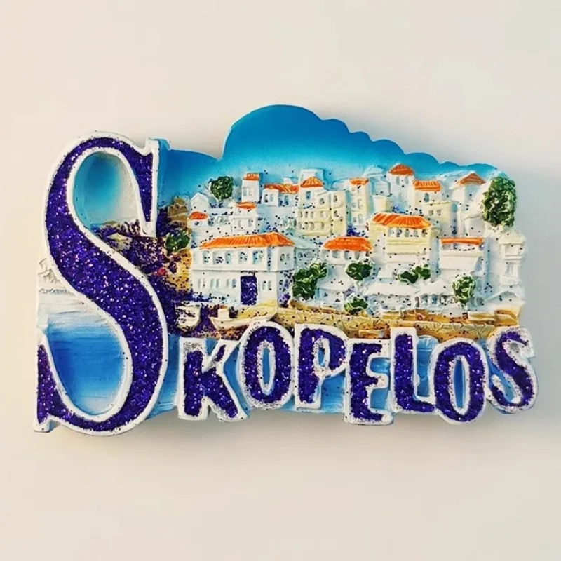Greece Chalkidiki Fridge Stickers Hios Paralia Khalkidhiki Tinos Souvenirs Mykonos Island Kleftiko Beach Skopelos Fridge Magnets magnetic sticker,magnetic fridge stickers