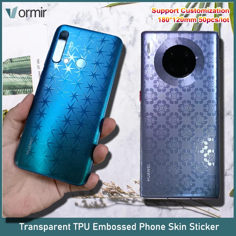 

VORMIR Transparent Embossed Back Sticker for Cutting Hydrogel Screen Protector Machine Mobile Phone Back Glass Protective Films