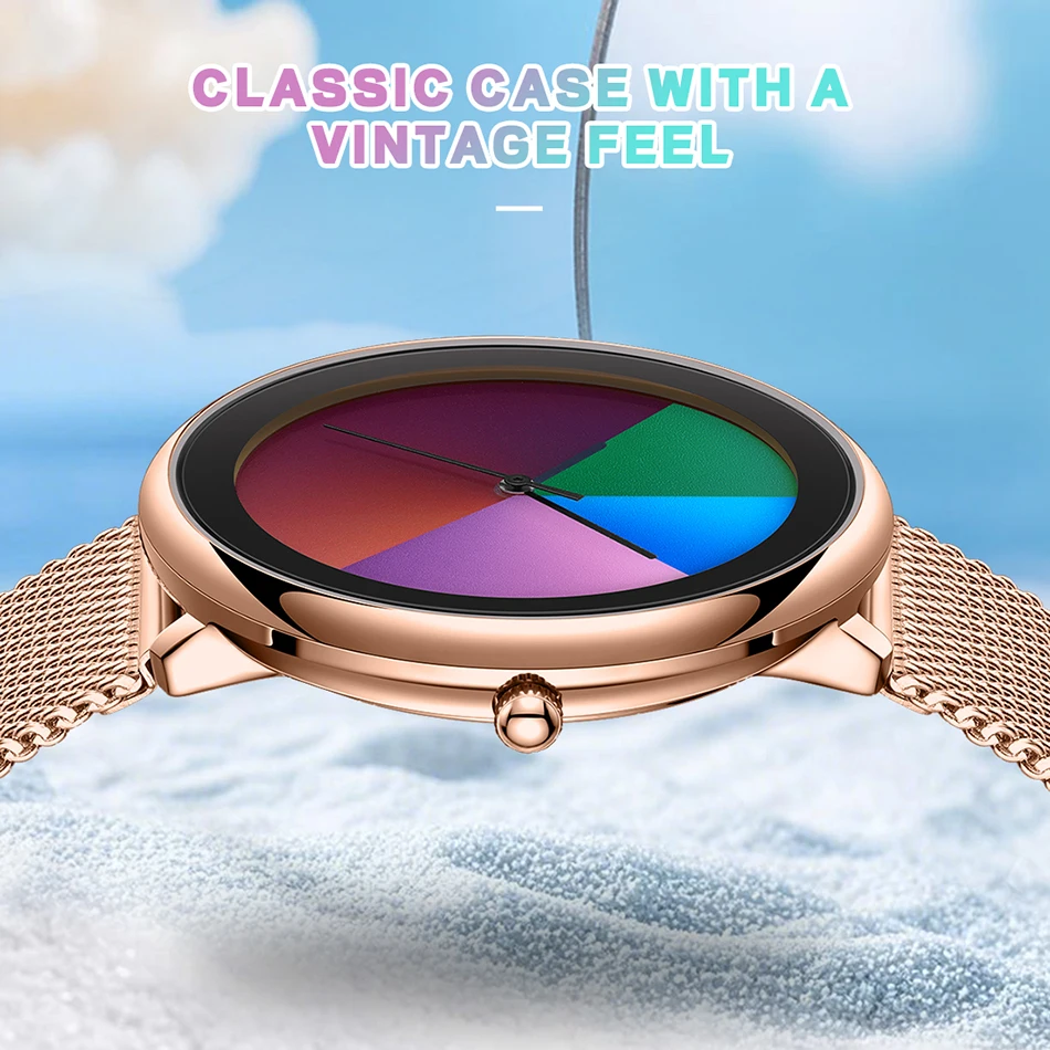 LIGE New Creative Ladies Watch Round Ultra Thin Mesh Waterproof Women's Quartz Wristwatch Simple Bracelet Watches Gift For Women