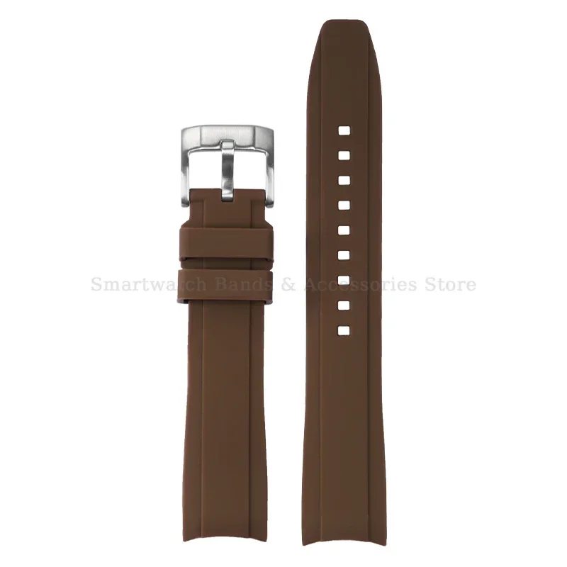 Universal Curved End Rubber Watch Band – Available in Multiple Sizes for Men and Women, Sports Style Bracelet