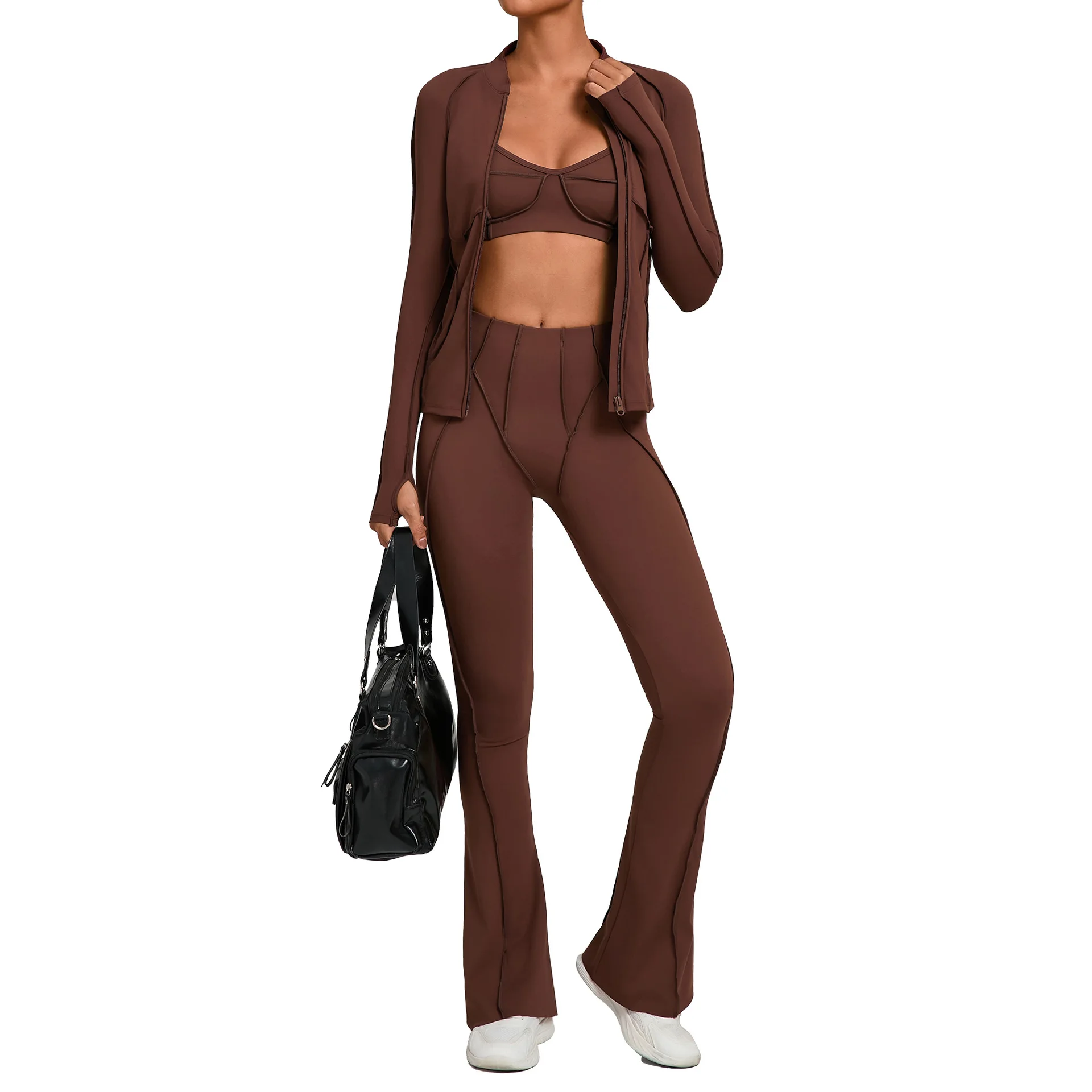 Yoga Set 2/3PCS Sports Outfits Women Clothes Fitness Tracksuit Gym Legging Workout Long Sleeved Female Bra Yoga Suit Sportswear 3
