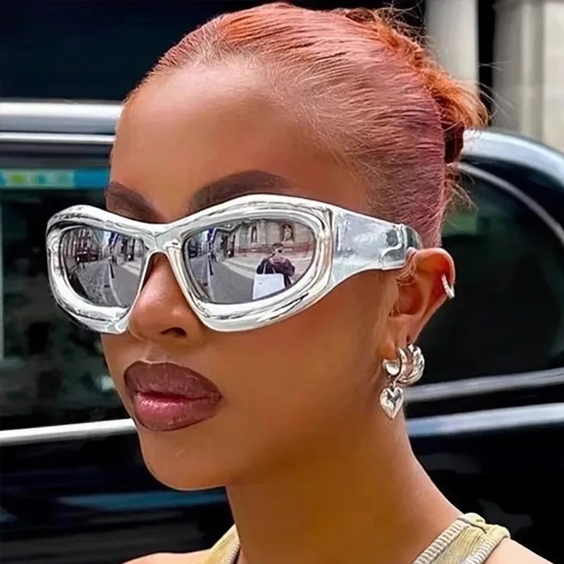 Y2k Personality Bubble Oversized Sunglasses New Hip Hop Concave Shape Sunglasses Car 2328